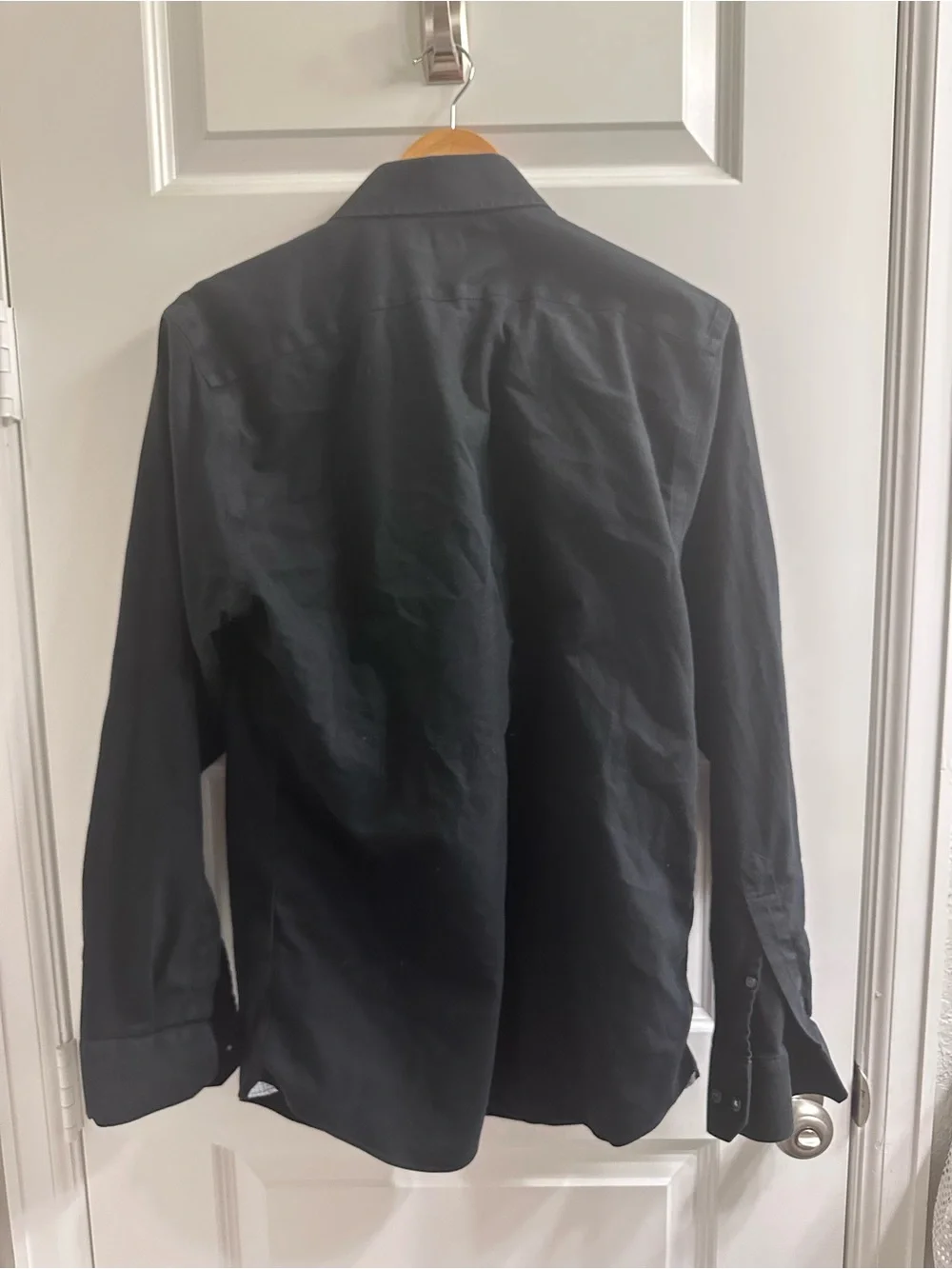 Banana Republic Black Long-Sleeve Dress Shirt
